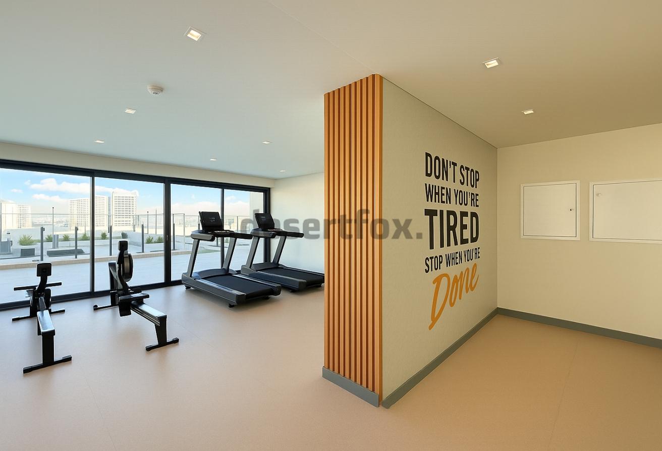 Swimming Pool view in Furjan Azizi for Rent Fully Furnished with desertfox Real Estate