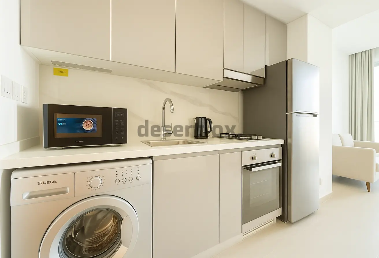 Swimming Pool view in Furjan Azizi for Rent Fully Furnished with desertfox Real Estate