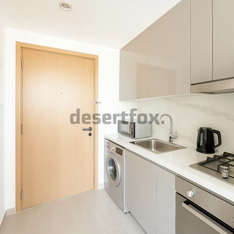 Swimming Pool view in Furjan Azizi for Rent Fully Furnished with desertfox Real Estate