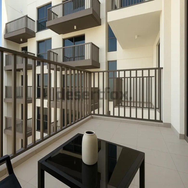 Swimming Pool view in Furjan Azizi for Rent Fully Furnished with desertfox Real Estate