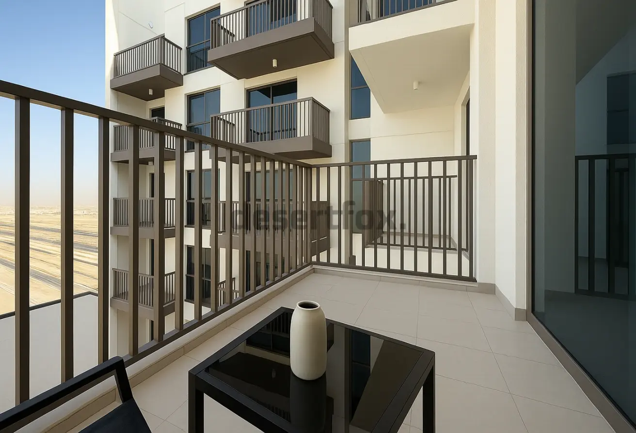 Swimming Pool view in Furjan Azizi for Rent Fully Furnished with desertfox Real Estate