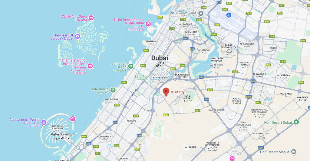 MBR City centrally located with direct access to the prime locations in Dubai. Great investment opportunity and potential.