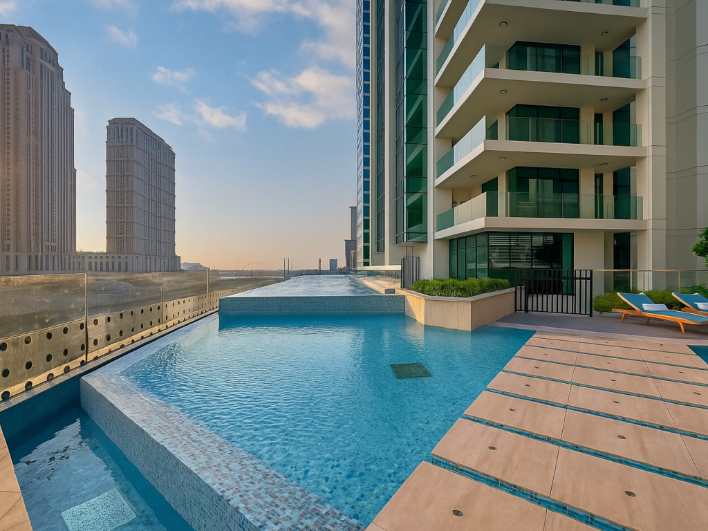 Urban Oasis in Business Bay swimming pool in Dubai 